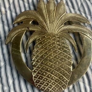 Brass Pineapple Trivet or Wall Accent